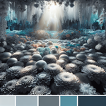 Gümüş ve Mavi Paleti (Silver and Blue Palette)